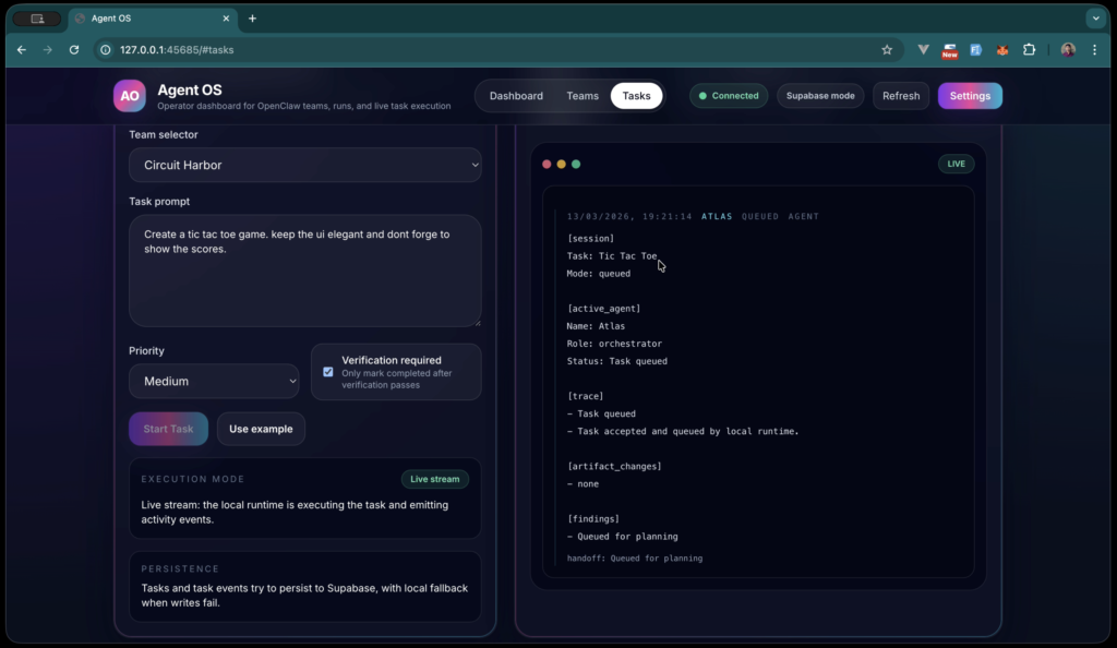 AgentOS — Multi-Agent Orchestration Platform Built on OpenClaw screenshot